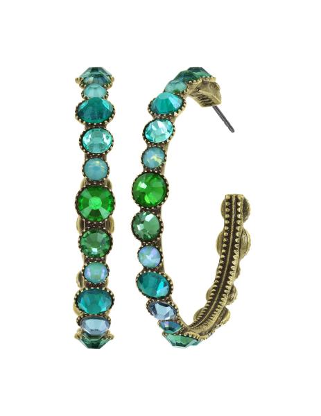 Green - Water Cascade earrings - Konplott